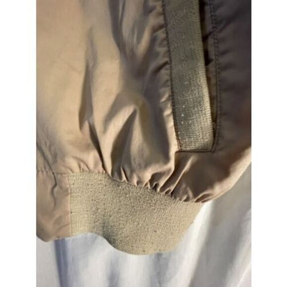 Vintage Windbreaker Vest *Like Members Only-Private Club-Khaki Sleeveless Large - Picture 3 of 7